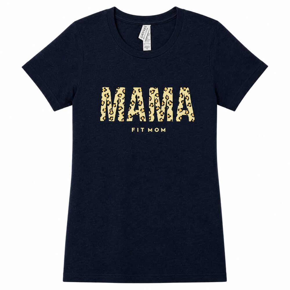 Mama Fit Mom Graphic Tee Leopard Medium - Picture 2 of 4